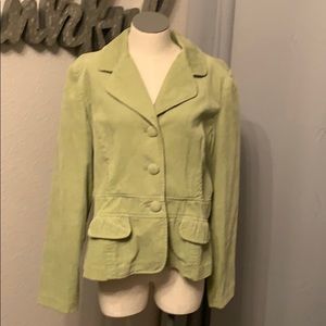 Women’s I.N.C lime green corduroy jacket size XL